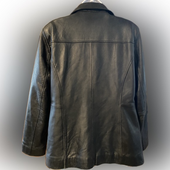 Worthington Genuine lamb skin woman’s jacket thick quilted lined front zip large - Picture 2 of 11